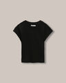Playera Cropped Manga Corta,NEGRO